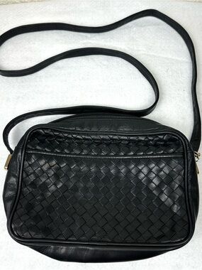 Black Woven Leather Crossbody Bag Holt Renfrew Crossbody Leather Bug Black